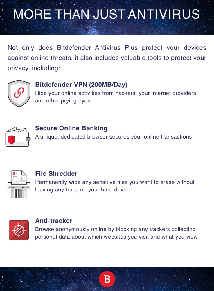 Bitdefender Total Security - 5 Devices | 2 year Subscription | PC/Mac | Activation Code by email