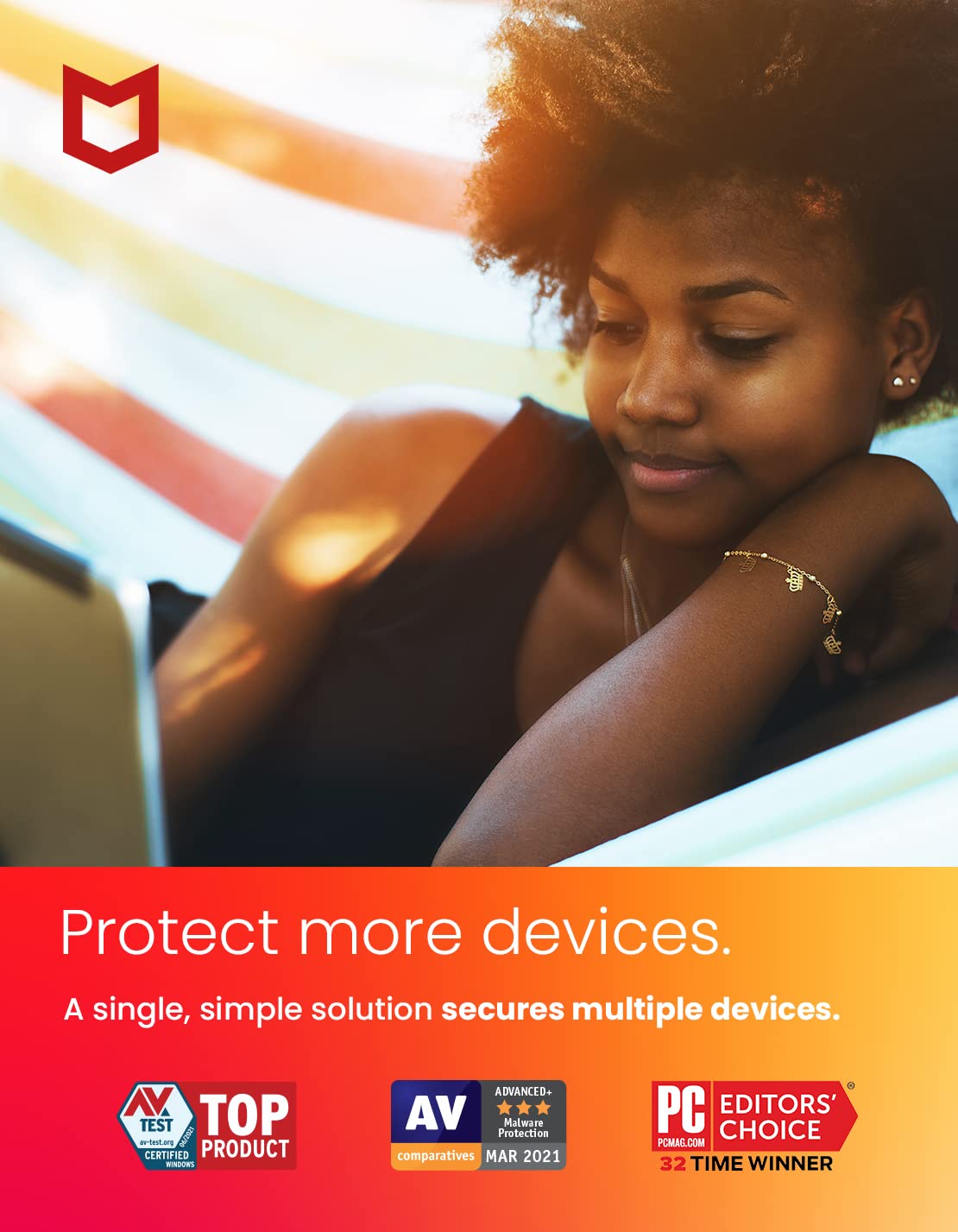 McAfee Total Protection | 3 Device | Antivirus Internet Security Software | VPN, Password Manager, Dark Web Monitoring | 1 Year Subscription | Download Code